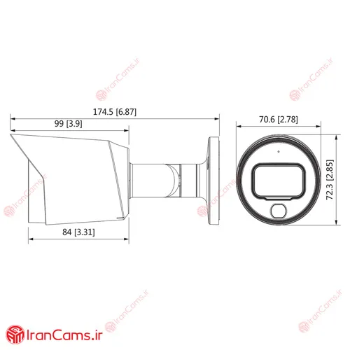 دوربین مداربسته بولت 2 مگاپیکسلی داهوا DH-HAC-HFW1239TP-A-LED
