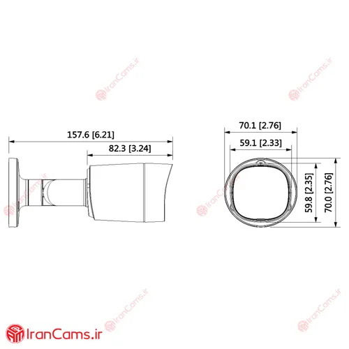 دوربین مداربسته بولت 5 مگاپیکسلی داهوا B2A51P irancams.ir