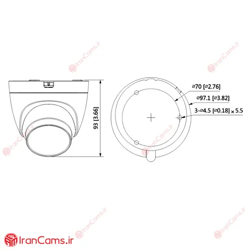 دوربین مداربسته دام 4 مگاپیکسلی داهوا DH-HAC-HDW1400TRQP irancams.ir
