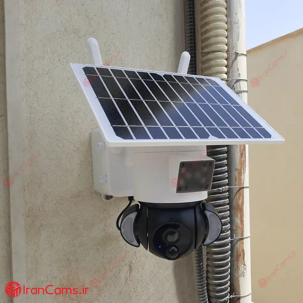 نصب دوربین خورشیدی سیمکارتی سه پنل 4MP-22W