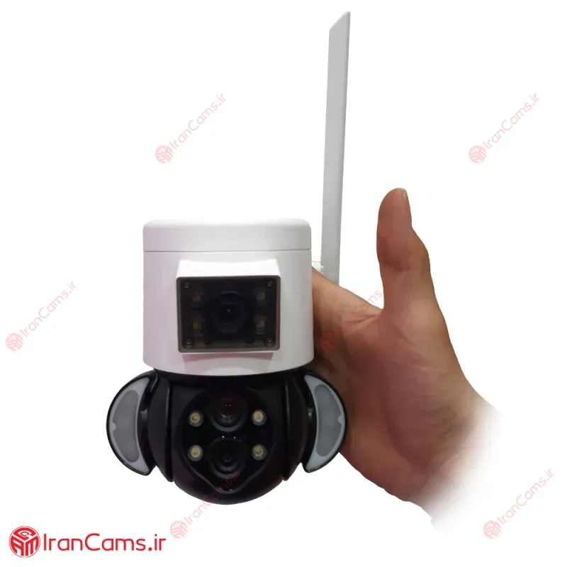 قیمت و خرید دوربین مداربسته چرخشی سیمکارتی وای فای صدا دار مینی اسپیددام ۳ لنز وایرلس irancams.ir