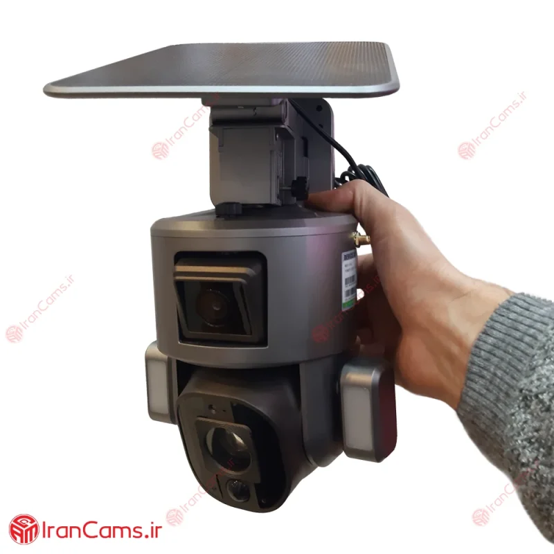 قیمت و خرید دوربین مداربسته خورشیدی سیم کارتی 2 لنز موتورایز زوم 10X irancams.ir