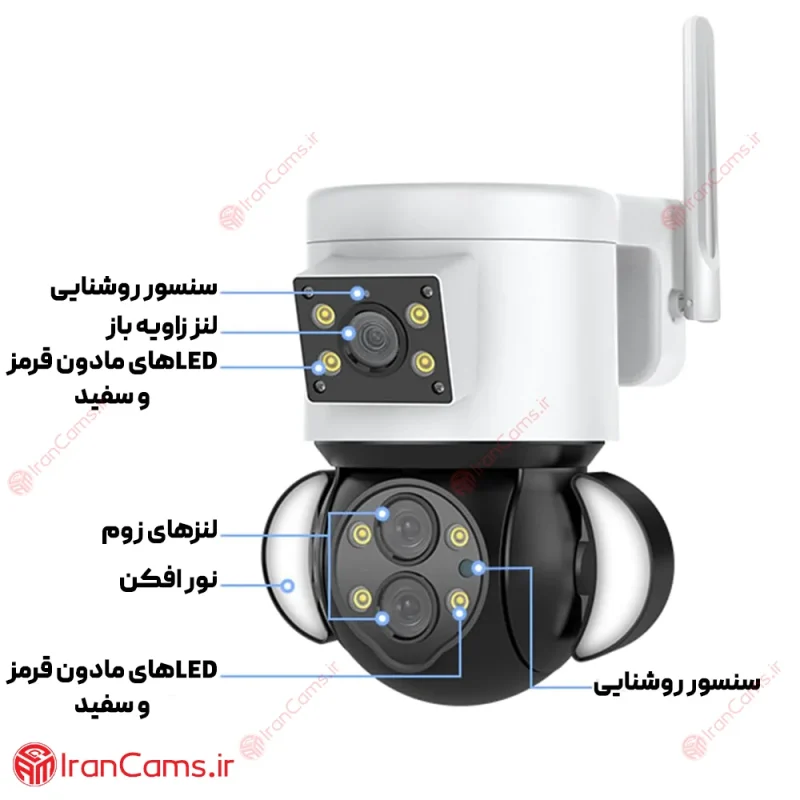 قیمت و خرید دوربین مداربسته مینی اسپیددام ۳ لنز وایرلس irancams.ir