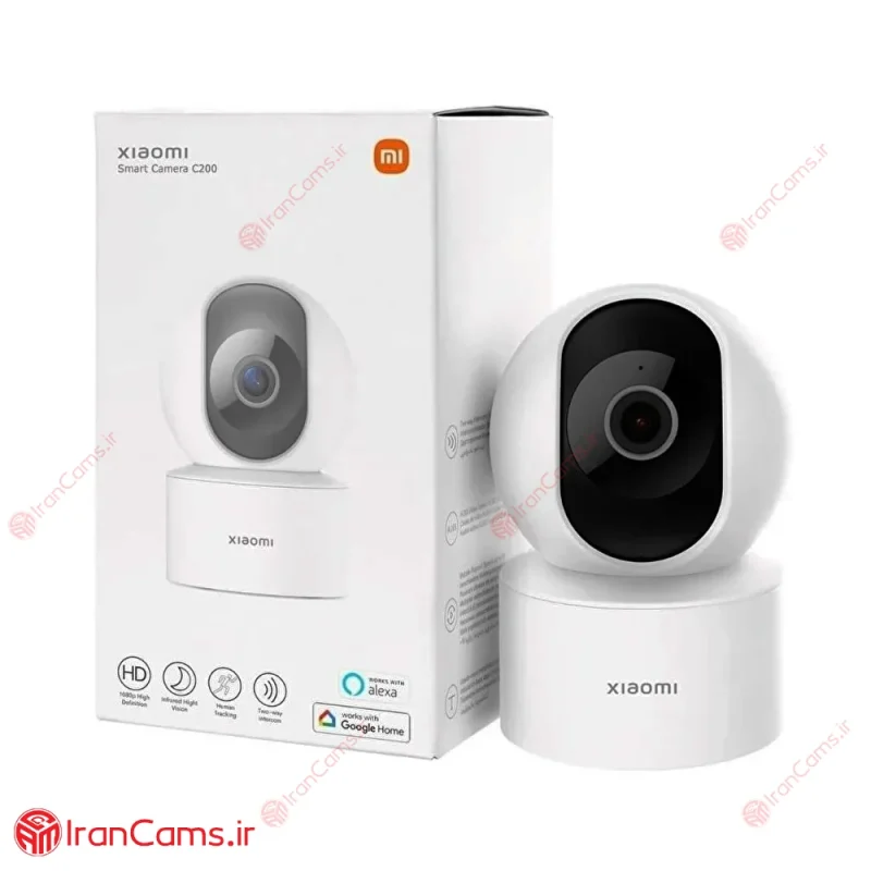 خرید و قیمت دوربین هوشمند 360 درجه دید در شب رنگی میکروفون دار اسپیکر دار چرخشی مراقبت از کودکMI C200 irancams.ir