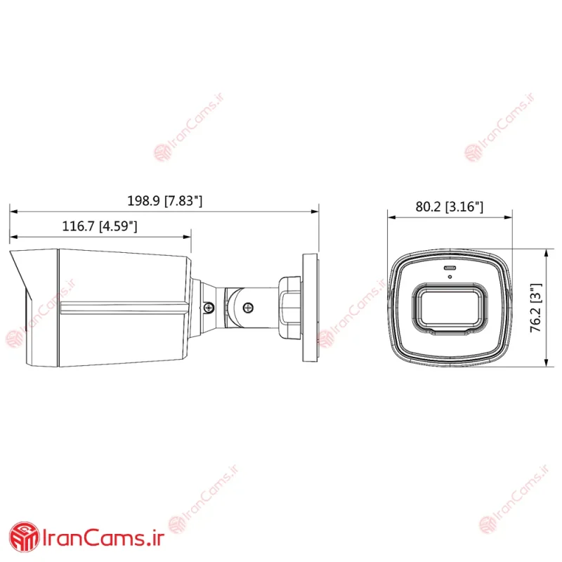 مشخصات مقایسه خرید قیمت دوربین مداربسته بولت Dahua DH-HAC-HFW1200TLP irancams.ir