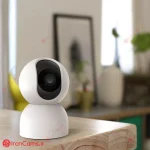 دوربین شیائومی پرستار کودک دید در شب رنگی 360 درجه چرخشی میکروفون دار مکالمه دو طرفه MI C400 irancams.ir