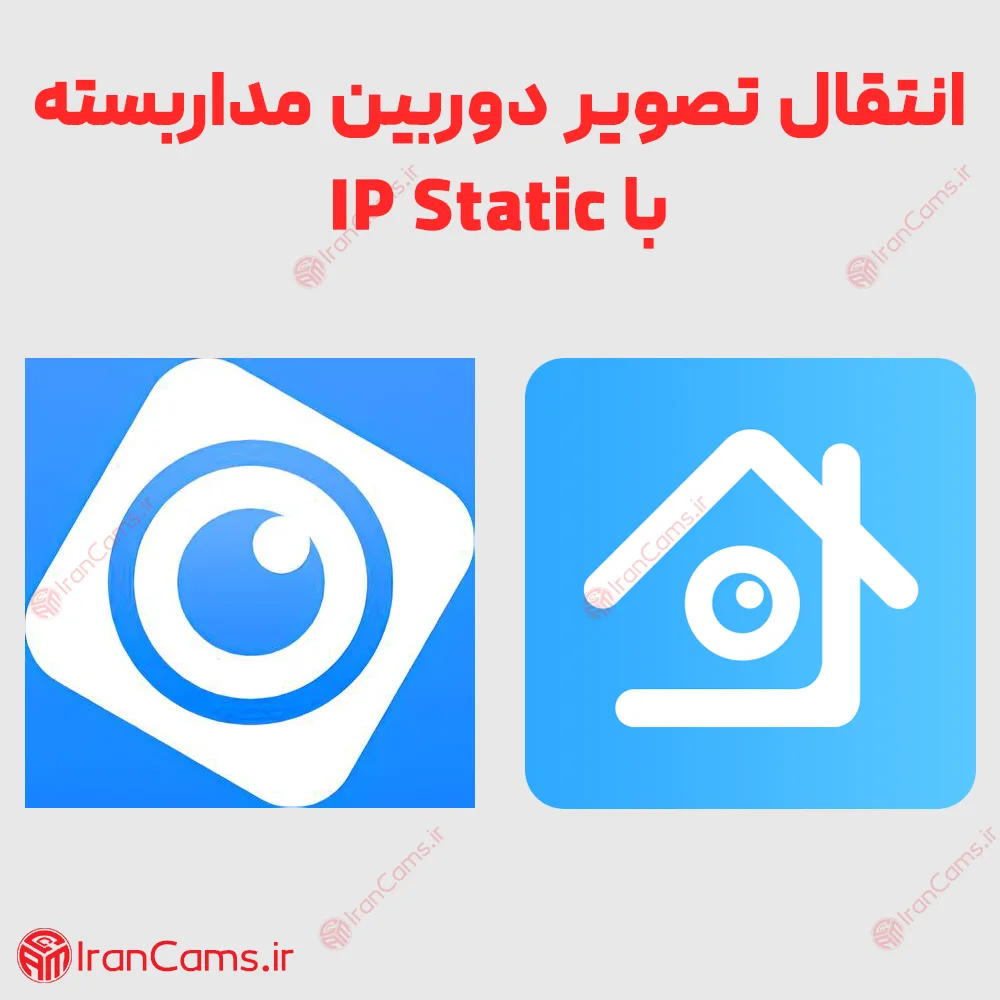 انتقال تصویر دوربین مداربسته با آی پی استاتیک irancams.ir