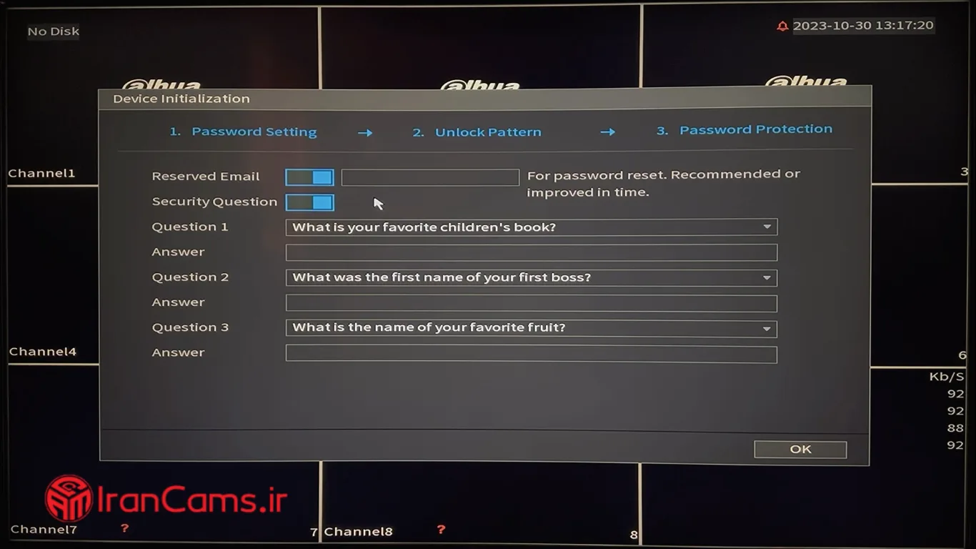 راه اندازی دستگاه XVR-DVR داهوا irancams.ir