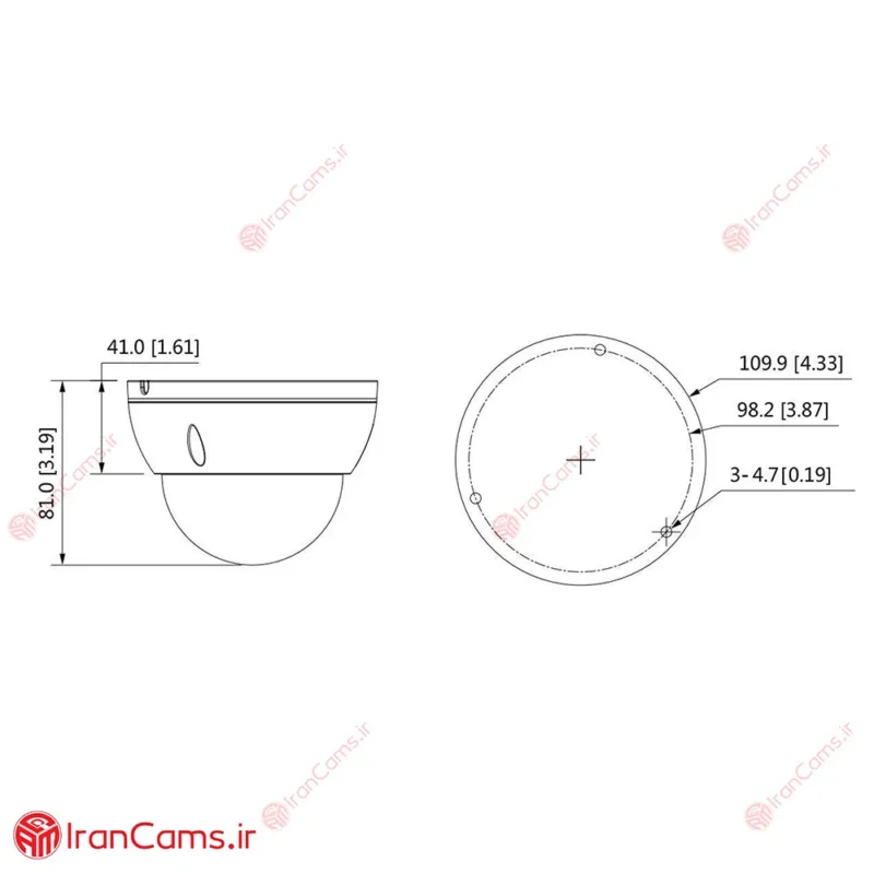 دوربین مداربسته IP دام 2 مگاپیکسلی داهوا DH-IPC-HDBW2230E-S irancams.ir