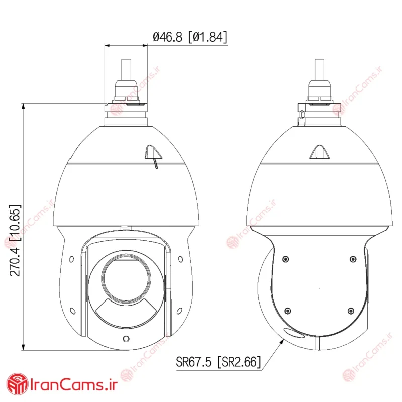 نصب و تنظیمات دوربین مداربسته چرخشی اسپیددام داهوا DH-SD49225DB-HNY irancams.ir