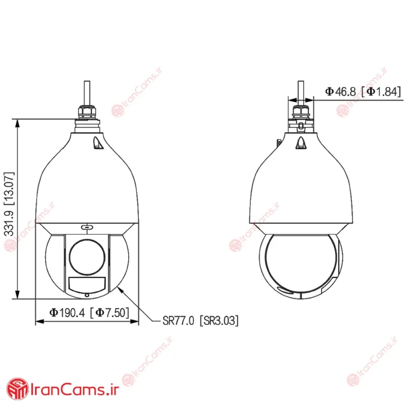 نصب و راه اندازی دوربین مداربسته شبکه IP داهوا DH-SD5A232XB-HNR-S2 irancams.ir