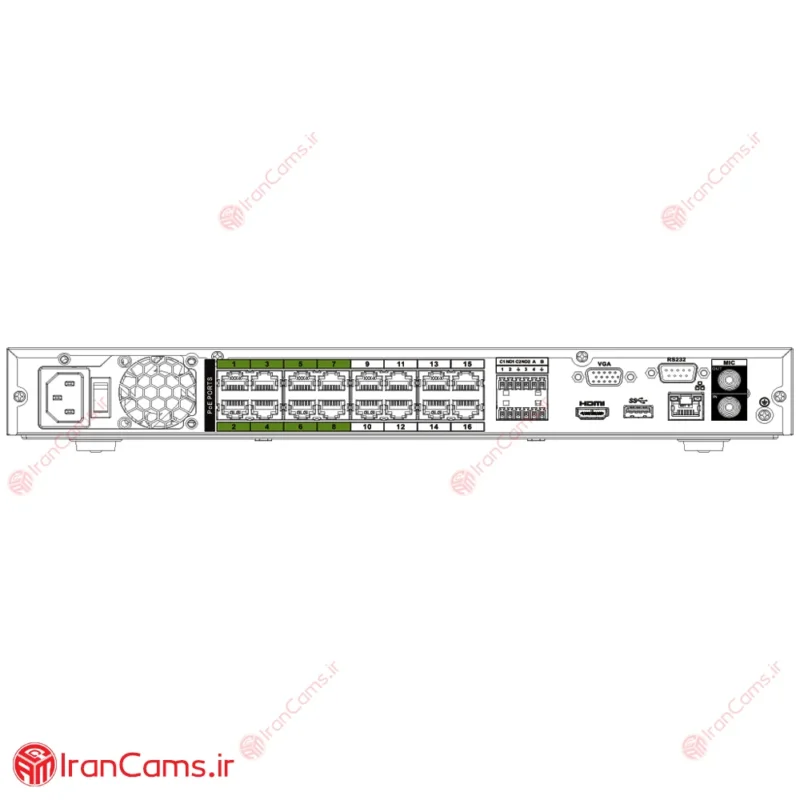 دستگاه ضبط تصاویر تحت شبکه ان وی آر NVR داهوا DHI-NVR5216-16P-I irancams.ir