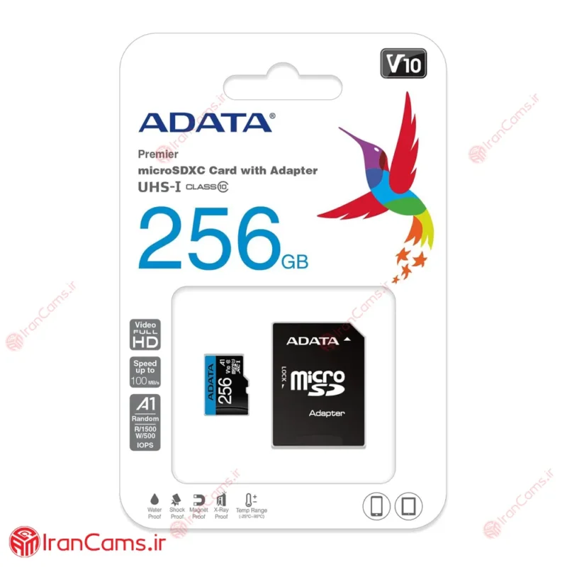 قیمت و خرید رم میکرو اس دی 256 گیگ ای دیتا ADATA V10 256GB irancams.ir
