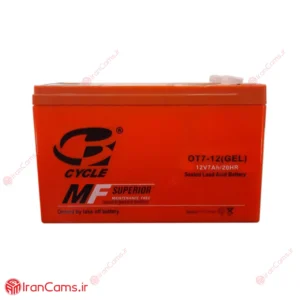 باتری 7 آمپر سایکل OT7-12(GEL) مناسب دزدگیر و UPS 4 بهترین باتری دزدگیر اماکن Cycle سایکل irancams.ir