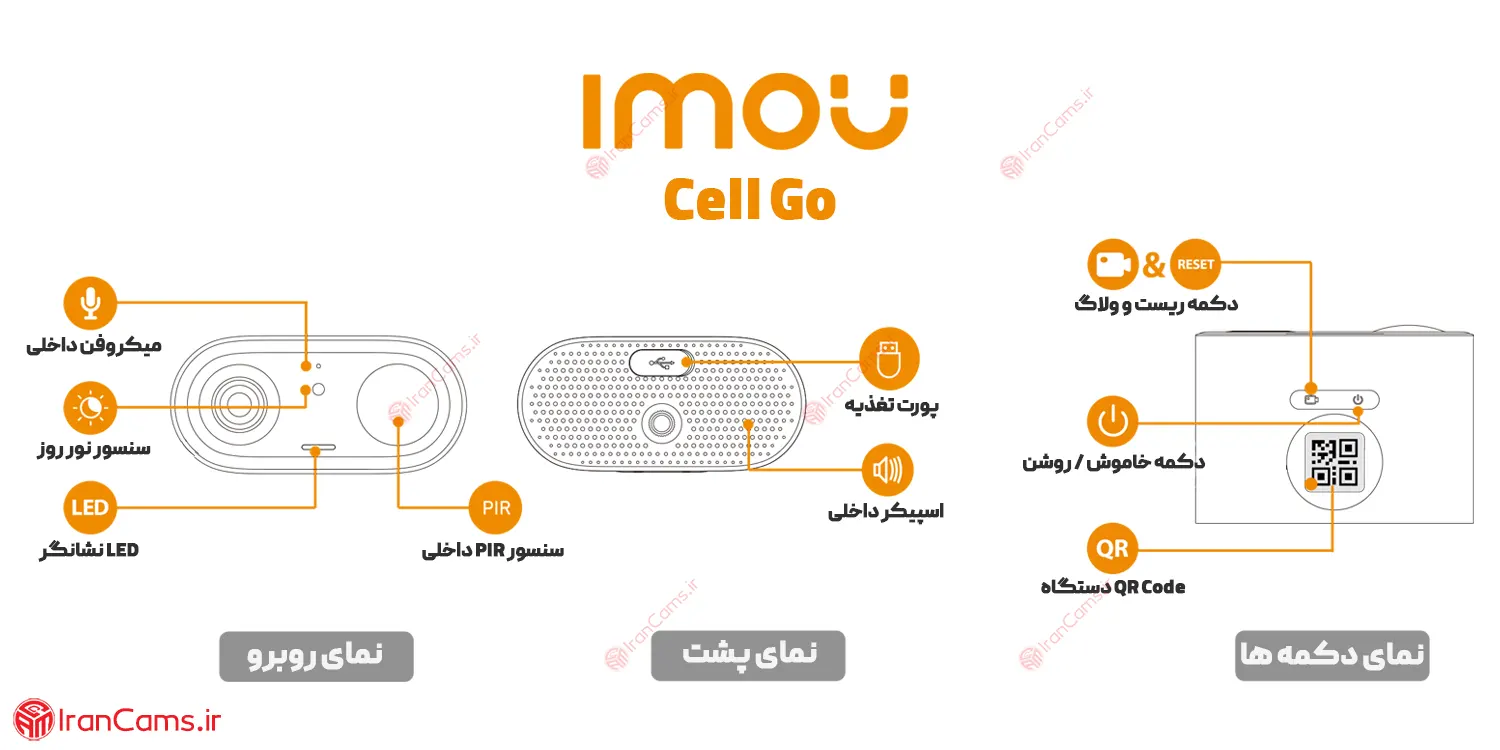 دوربین بی سیم آیمو سل گو 3 مگاپیکسل Imou Cell Go 12 Imou Cell Go