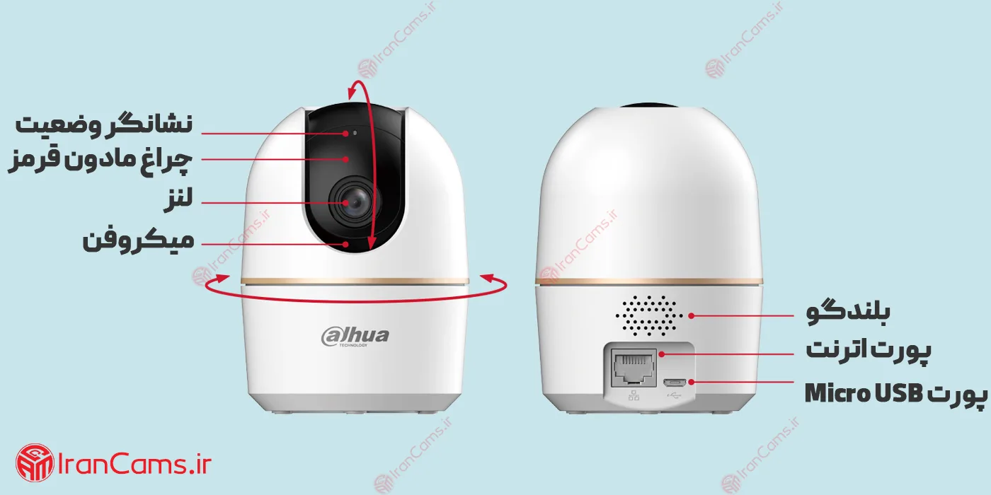 دوربین چرخشی بی سیم داهوا 2 مگاپیکسل Hero A1 H2A