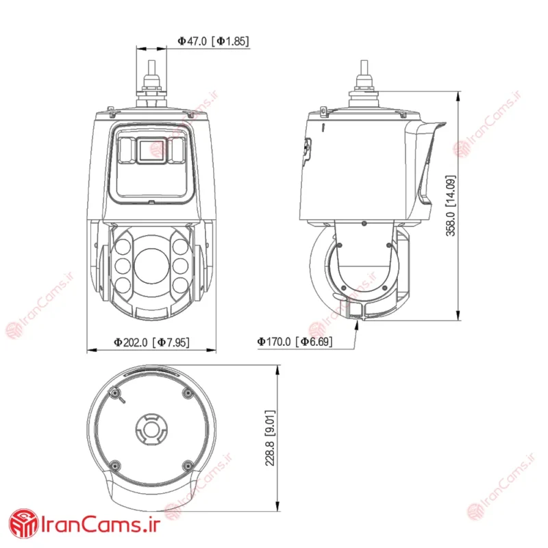 مشخصات دوربین مداربسته داهوا DH-SDT7C424-4F-ZBZJ-APV