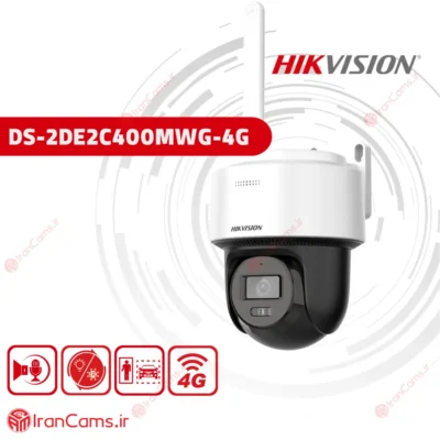 دوربین مداربسته سیم‌کارتی چرخشی هایک ویژن DS-2DE2C400MWG-4G