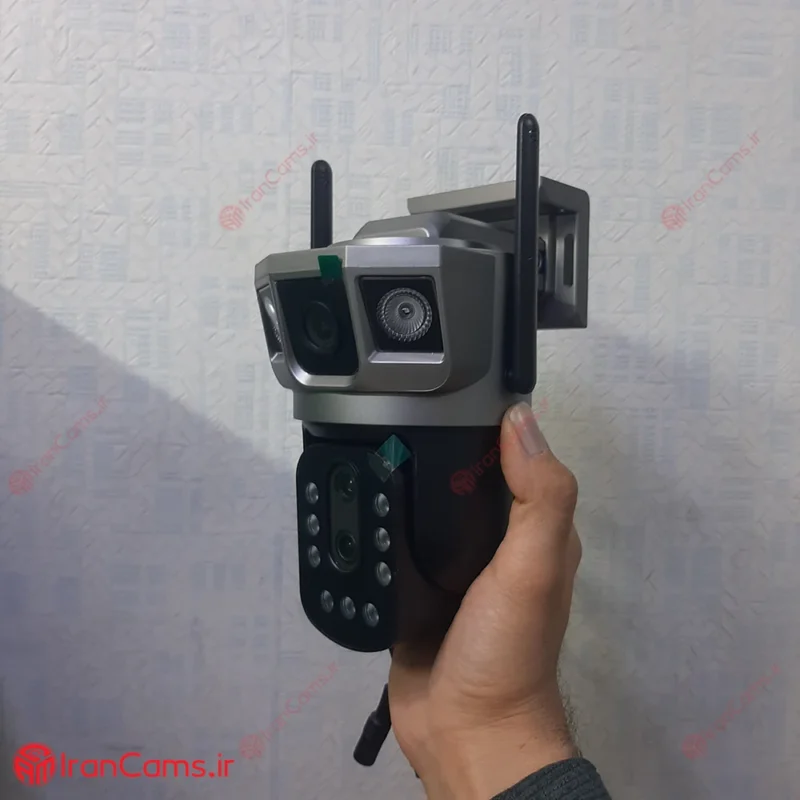 دوربین مینی اسپید دام بی سیم سیمکارتی دو لنز V380 مدل SC23-G-DL