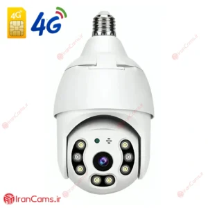 دوربین لامپی چرخشی سیم کارتی V380 مدل Q8 4 دوربین لامپی بیسیم سیمکارتی V380