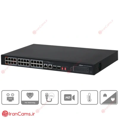 سوییچ شبکه 26 پورت POE داهوا DH-PFS3226-24ET-240