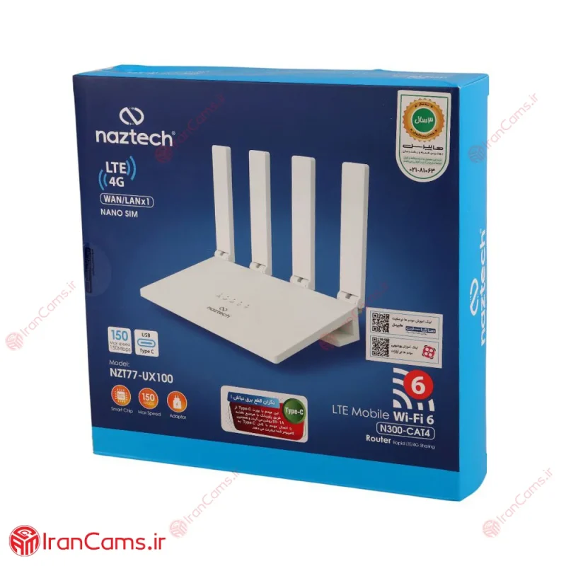مودم روتر سیم کارتی 4G نزتک مدل Naztech NZT77-UX100