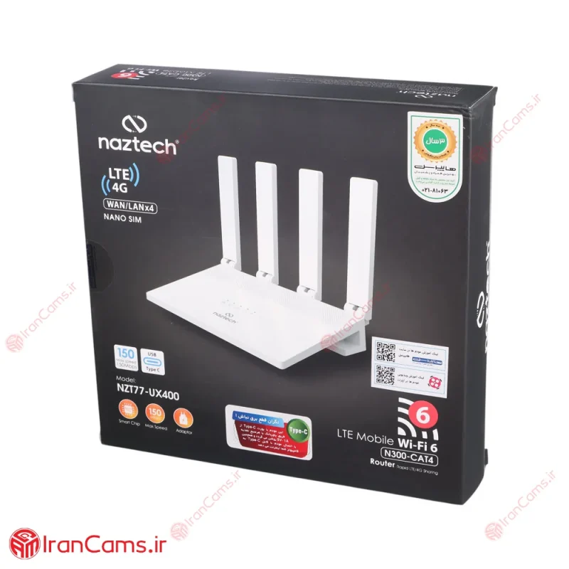 مودم روتر سیم کارتی 4G نزتک مدل Naztech NZT77-UX400