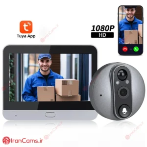 دوربین چشمی درب دیجیتال مانیتور دار TUYA JD-S1 22 دوربین چشمی درب وای فای