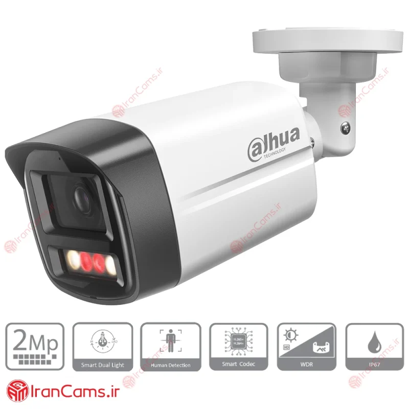 دوربین مداربسته IP بولت 2 مگاپیکسلی داهوا DH-IPC-HFW1239TL1-A-IL