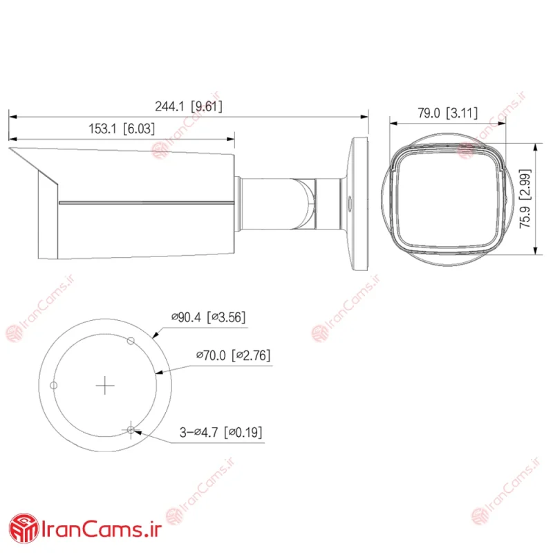 مشخصات دوربین مداربسته داهوا DH-IPC-HFW5442TP-ASE