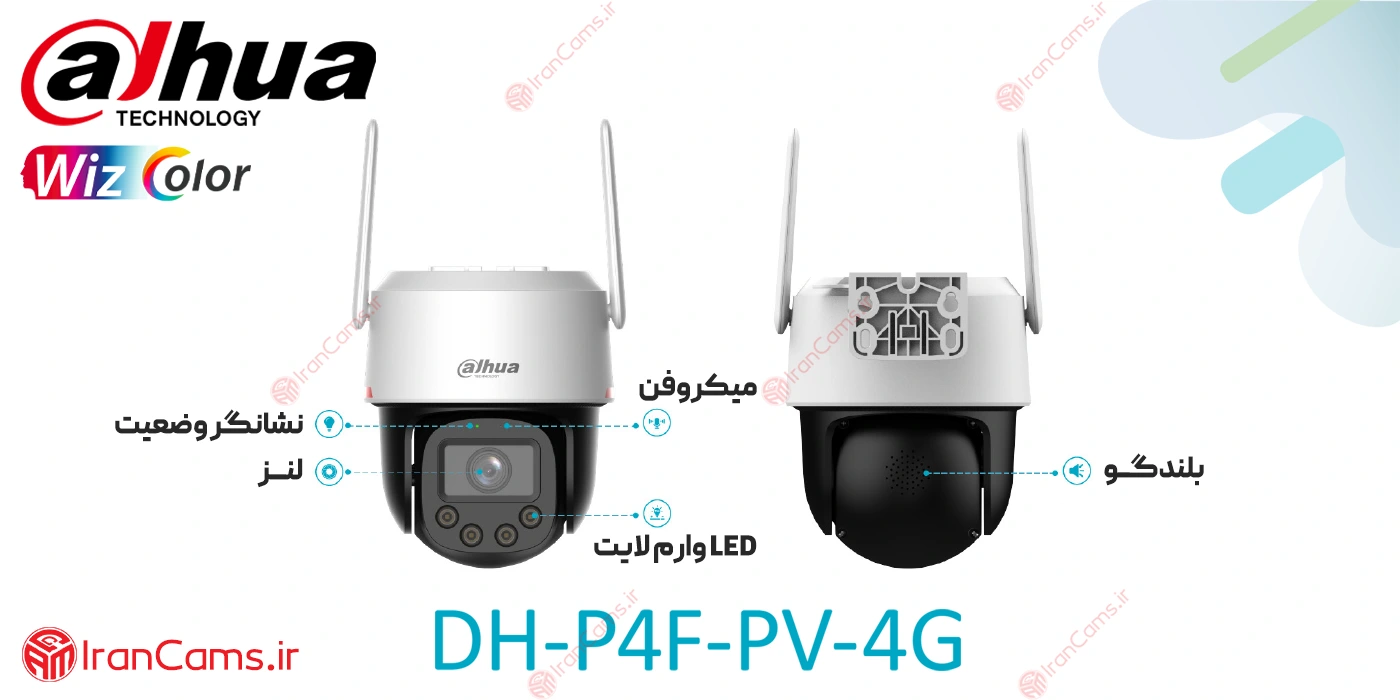 مشخصات دوربین بی سیم سیمکارتی داهوا Picoo F1 4G (DH-P4F-PV-4G)