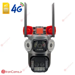 دوربین سیمکارت خور 8 مگاپیکسل 2 لنز O-KAM PRO مدل D12-10X-2S 22 دوربین مداربسته سیمکارتی 4G