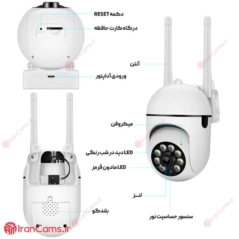 آموزش نصب دوربین لامپی سیم کارت خور