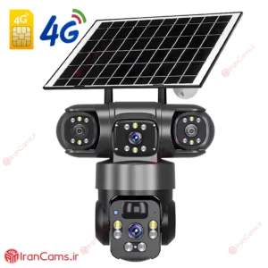 دوربین بی سیم سیمکارتی خورشیدی 8 مگاپیکسل 2 لنز V380 مدل P15 26 دوربین V380 مدل P15