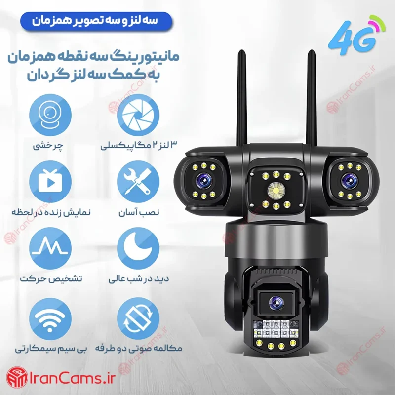 دوربین سیمکارتی V380 Pro مدل SC28-4G