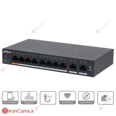 سوییچ 10 پورت PoE داهوا DH-CS4010-8ET-60