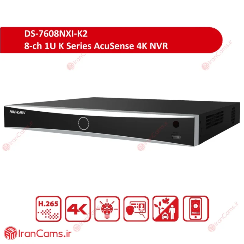 دستگاه NVR هایک ویژن 8 کانال DS-7608NXI-K2