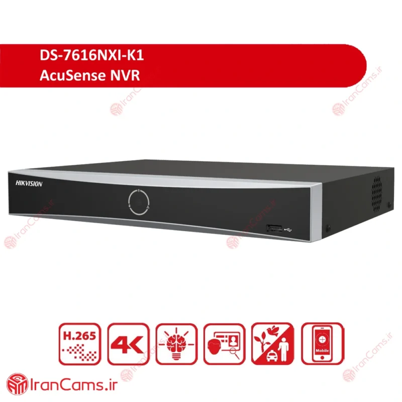 دستگاه NVR هایک ویژن 16 کانال DS-7616NXI-K1