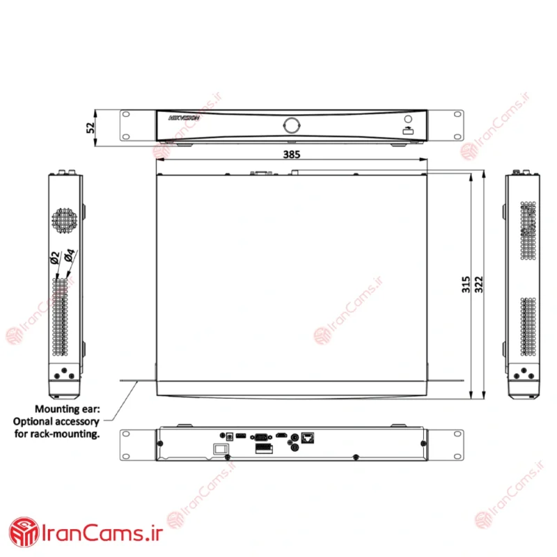 مشخصات دستگاه هایک ویژن DS-7616NXI-K2