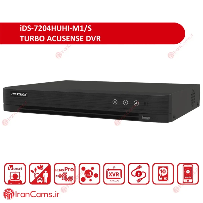 دستگاه دی وی آر 4 کانال هایک ویژن iDS-7204HUHI-M1-S