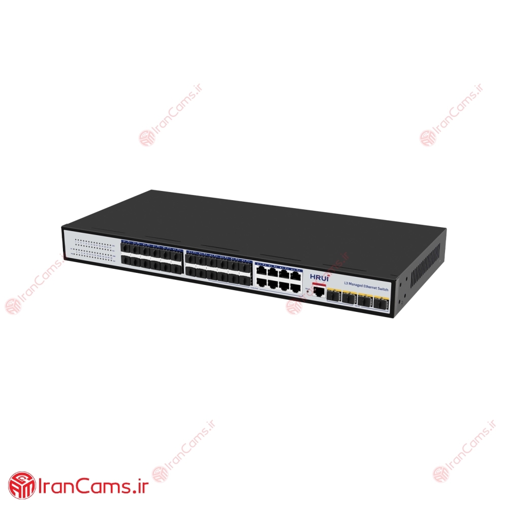 سوییچ شبکه مدیریتی 24 پورت HRUI مدل HR-SWTG342408F