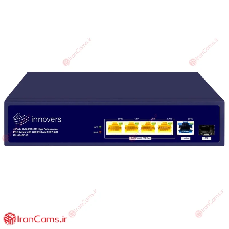 سوییچ شبکه 4 پورت PoE اینوورس IN-1004GP-1C