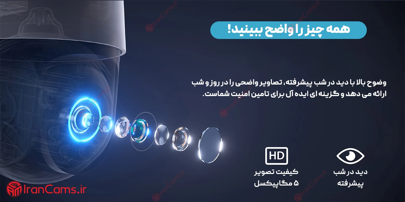 دوربین اسپید دام چرخشی بی سیم داهوا 5 مگاپیکسل DH-P5AS-PV 4 DAHUA DH-P5AS-PV