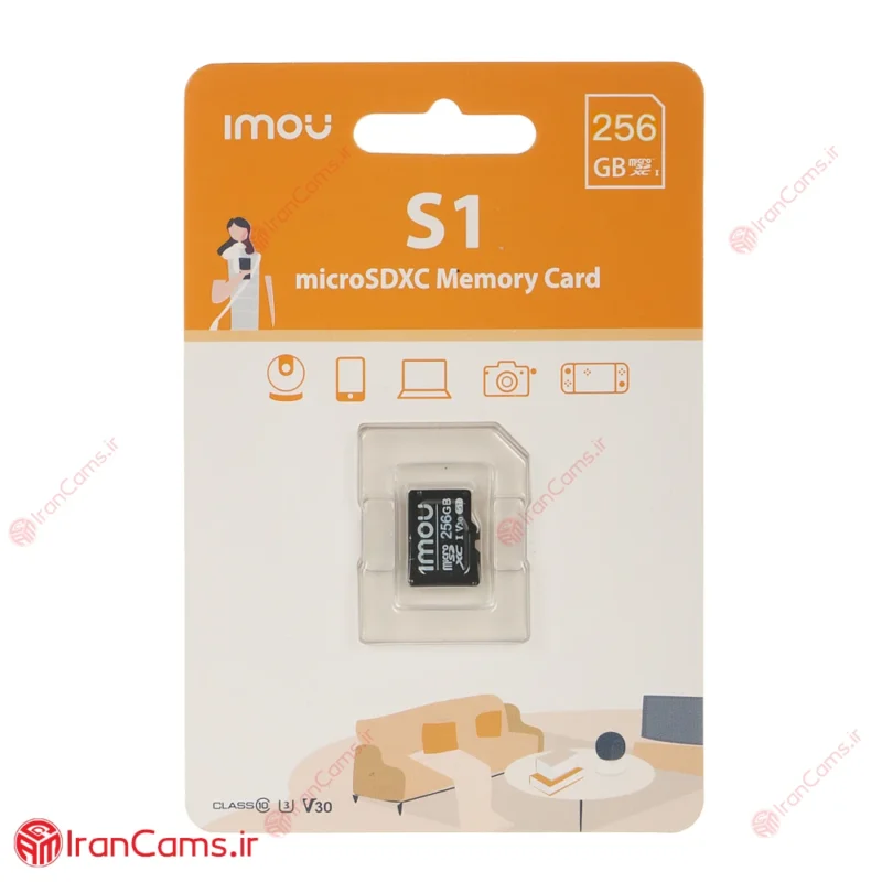 کارت حافظه microSDXC آیمو IMOU مدل S1 کلاس 10 استاندارد UHS-I U3 سرعت 95MBps ظرفیت 256 گیگابایت
