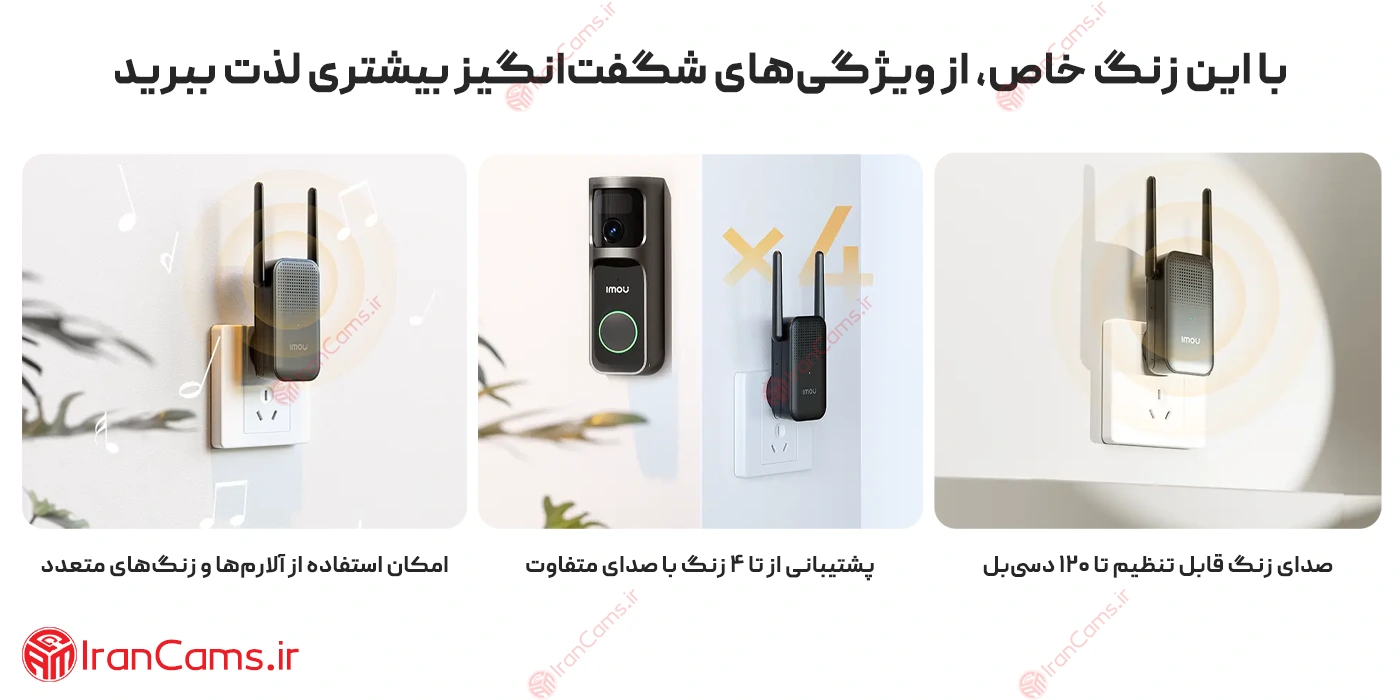 چشمی درب هوشمند 4 مگاپیکسل آیمو Doorbell 3 Kit
