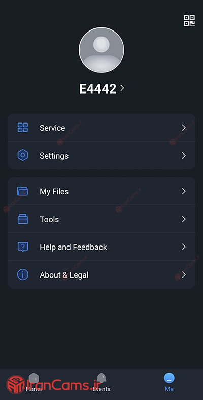 تنظیمات نرم افزار DMSS نوار سرویس