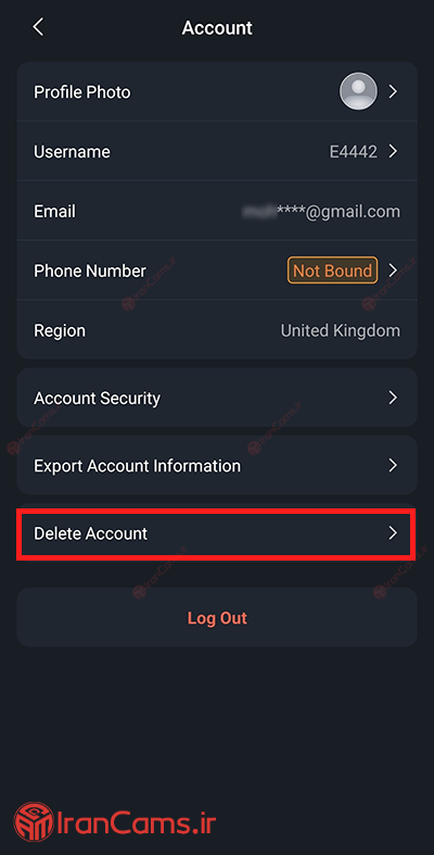 تغییر لوکیشن حساب کاربری نرم افزار DMSS