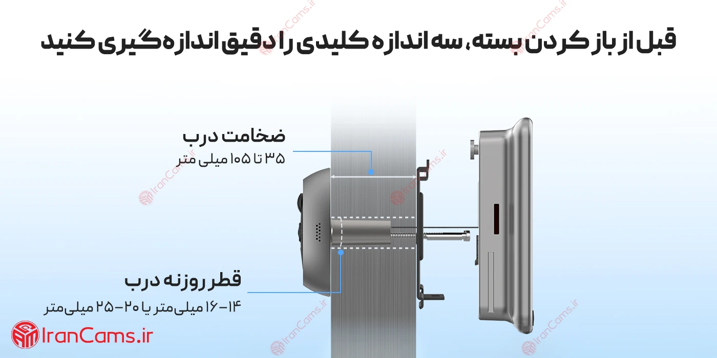 آموزش نصب دوربین چشمی درب مانیتور‌ دار