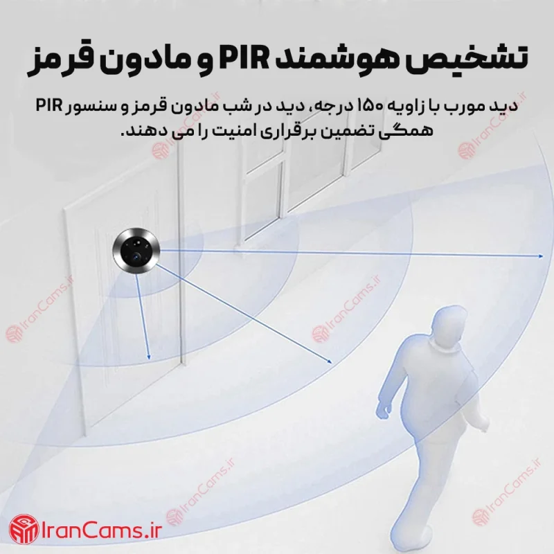 دوربین چشمی درب مانیتور دار ED-300PD 9 دوربین مدار بسته چشمی درب آپارتمان
