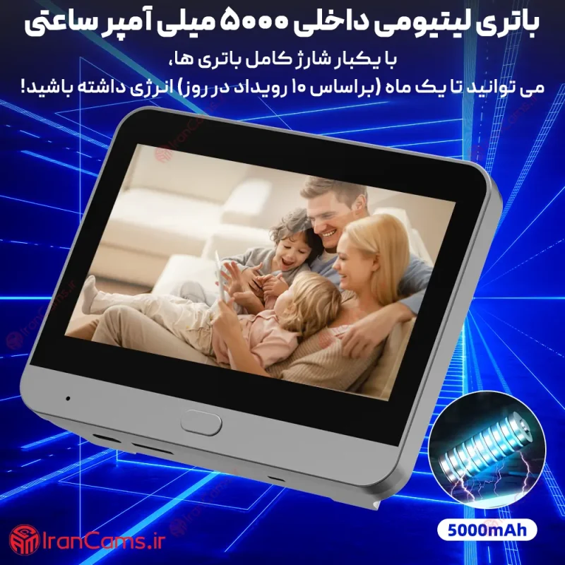 دوربین چشمی درب مانیتور دار ED-300PD 10 دوربین چشمی درب وای فای